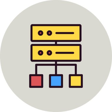 veritabanı. Web simgesi basit illüstrasyon