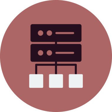 veritabanı. Web simgesi basit illüstrasyon