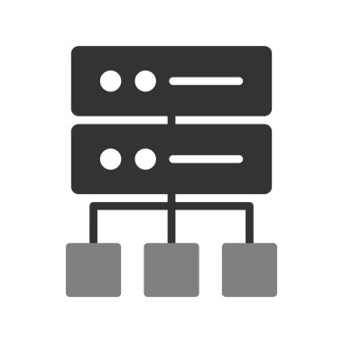 veritabanı. Web simgesi basit illüstrasyon