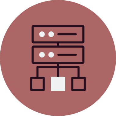 veritabanı. Web simgesi basit illüstrasyon