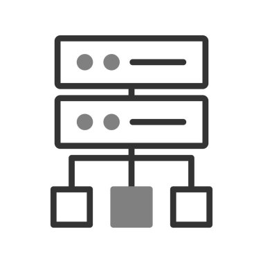 veritabanı sunucu ikonu vektör illüstrasyonu