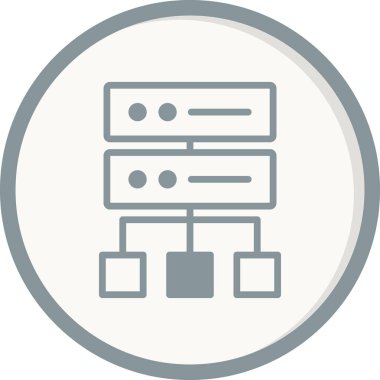 veritabanı. Web simgesi basit illüstrasyon