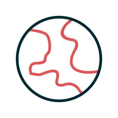 Gezegen ikonu vektör illüstrasyonu