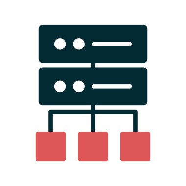 veritabanı. Web simgesi basit illüstrasyon