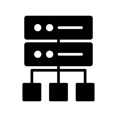 veritabanı. Web simgesi basit illüstrasyon