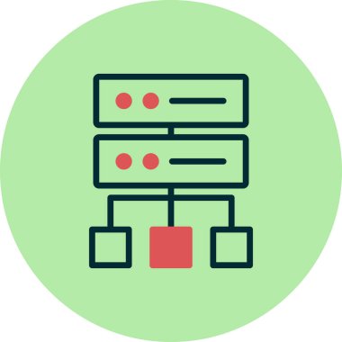 veritabanı. Web simgesi basit illüstrasyon