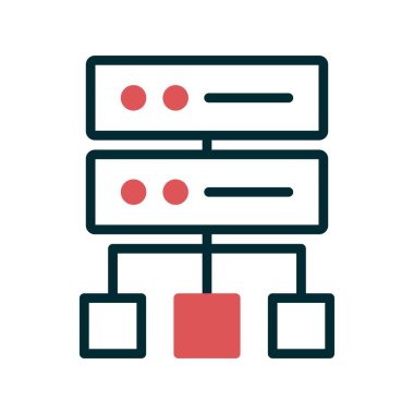 veritabanı. Web simgesi basit illüstrasyon