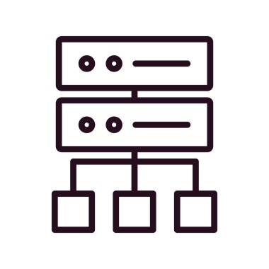 veritabanı. Web simgesi basit illüstrasyon