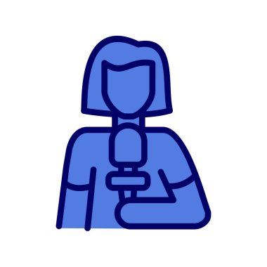 Sırt çantası ve eşarp vektör çizimi olan kadın