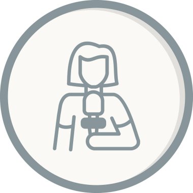 Kadın. Web simgesi basit illüstrasyon