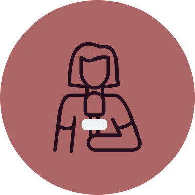 Çantalı bir kadının vektör çizimi