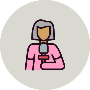 Takım elbiseli bir kadının vektör çizimi