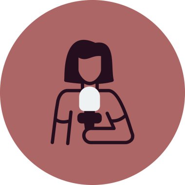 Sandalyedeki bir kadının vektör çizimi