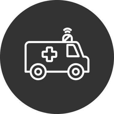 Ambulans modern vektör simgesi