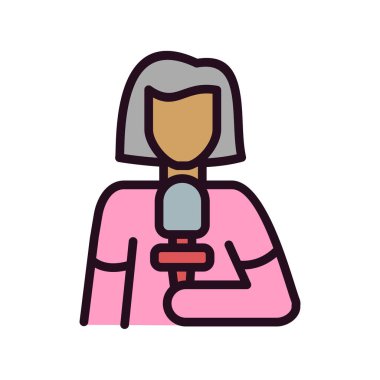 Şapka ve eşarp vektör çizim tasarımlı kadın