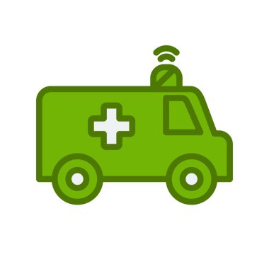 Ambulans modern vektör simgesi