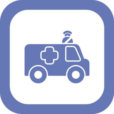 Ambulans modern vektör simgesi