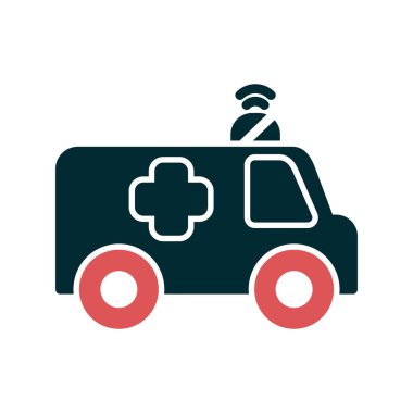 Ambulans modern vektör simgesi