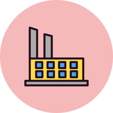 Modern yapı simgesinin vektör illüstrasyonu