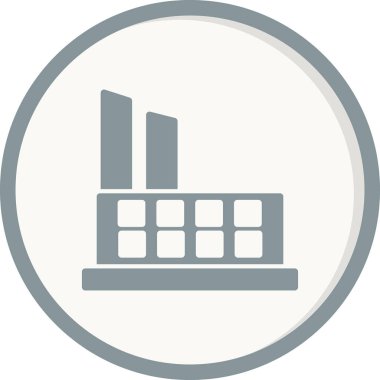 Bina. Web simgesi basit illüstrasyon