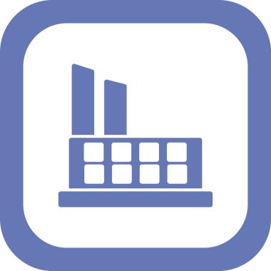 Modern b 'nin vektör illüstrasyonu fabrikanın ikonundan yoksun