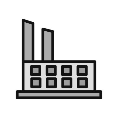 Fabrika simgesi vektör illüstrasyonu