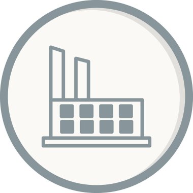 Bina. Web simgesi basit illüstrasyon