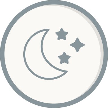 Ay ikonu vektör illüstrasyonu