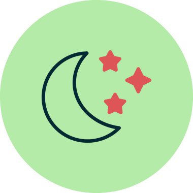 Ay ikonu vektör illüstrasyonu