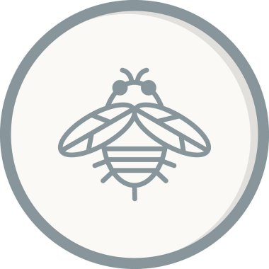 Beyaz arka planda şirin bir arı.