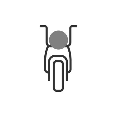 motosiklet ikonu vektör illüstrasyon grafik tasarımı