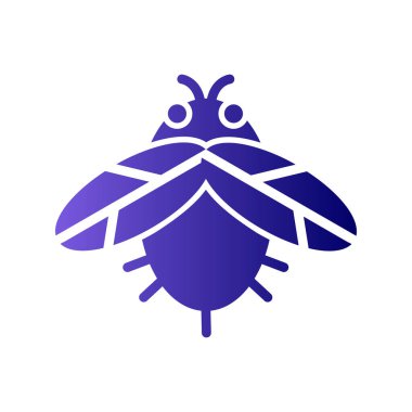 Beyaz arka planda şirin bir arı.