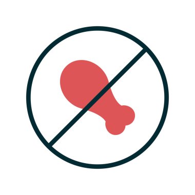 Tek bir kırmızı ve beyaz daire simgesinin vektör çizimi