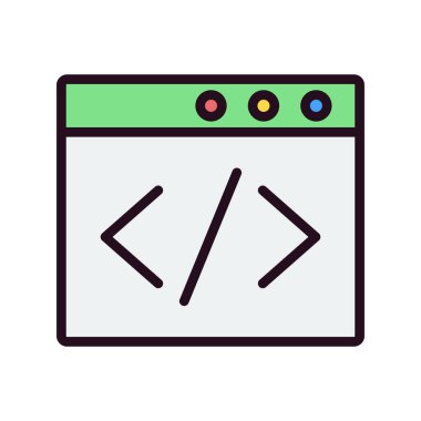 Web sayfası ikon vektör illüstrasyonu