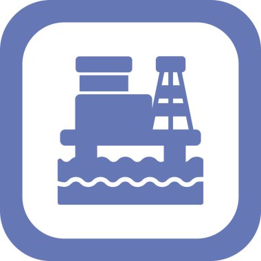 Petrol Rig kutsal kişilerin resmi, vektör çizim