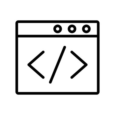 tarayıcı simgesi vektör illüstrasyonu