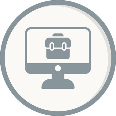 Çevrimiçi İş simgesi, vektör illüstrasyonu