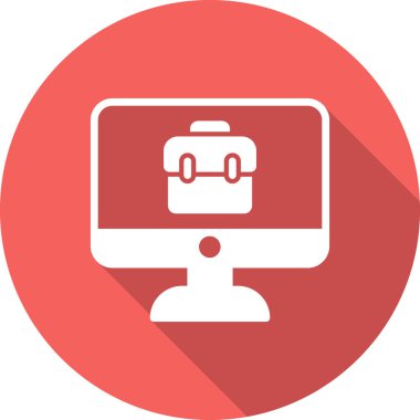 Çevrimiçi İş simgesi, vektör illüstrasyonu