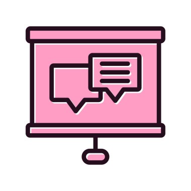 Sohbet mesajı vektör illüstrasyonu