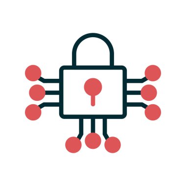 asma kilit ikon vektör çizimi