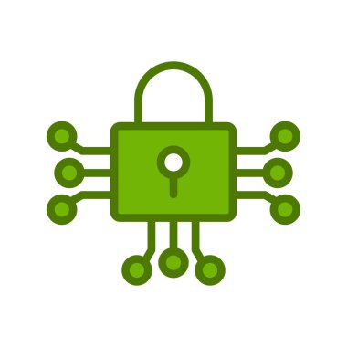 asma kilit ikon vektör çizimi