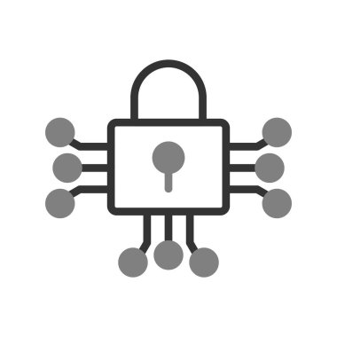 asma kilit ikon vektör çizimi