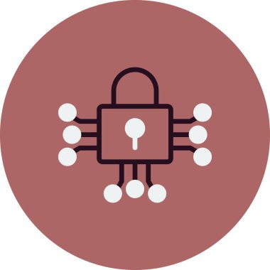 asma kilit ikon vektör çizimi