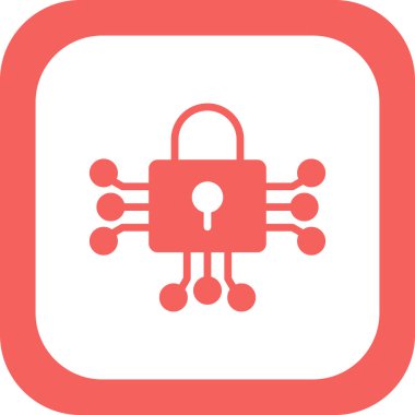 asma kilit ikon vektör çizimi