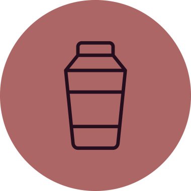 Kokteyl karıştırıcı simgesi, vektör illüstrasyonu