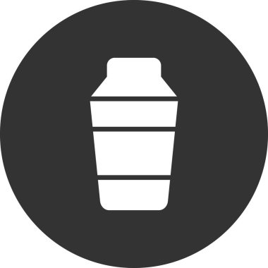 Kokteyl karıştırıcı simgesi, vektör illüstrasyonu