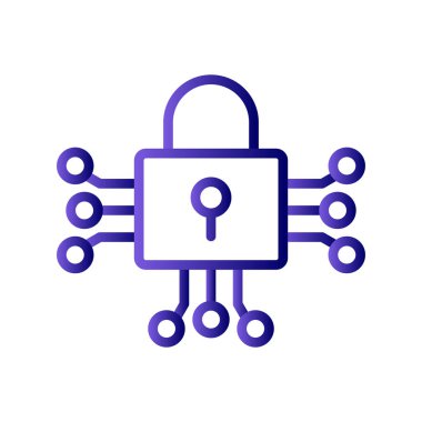 asma kilit ikon vektör çizimi