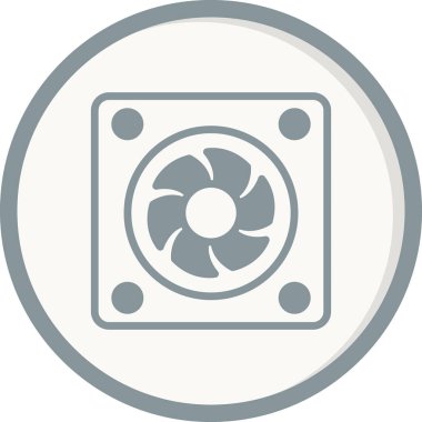 Soğutucu fan. Web simgesi basit illüstrasyon