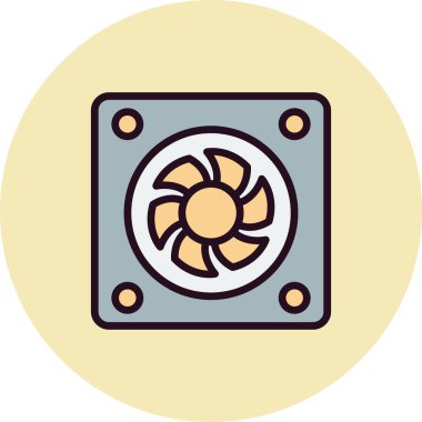 Web tasarımı için fan vektör illüstrasyonu.