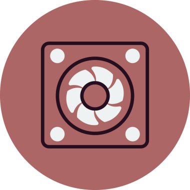 Web tasarımı için fan vektör illüstrasyonu.